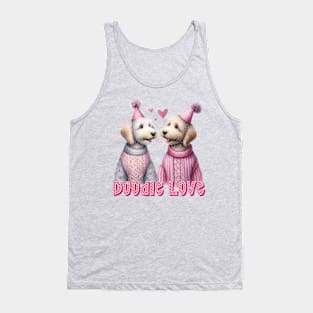 Doodle Love Two Romantic Labradoodles Couple for Valentine's Day Tank Top